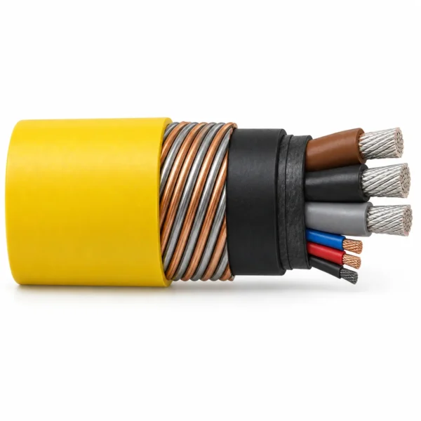 nsshcgeoeu-low-tensile-coal-cutter-cable-main NSSHCGEOEU low-tensile coal cutter cable with yellow 5GM5 sheath and copper-steel concentric earth helix