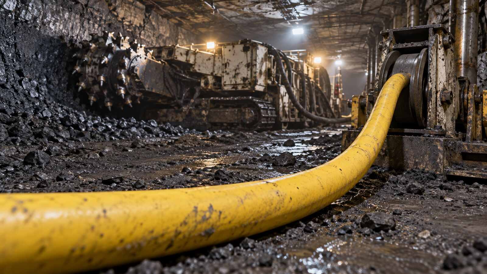 NSSHKCGERLOEU armoured coal cutter cable on underground mobile mining equipment