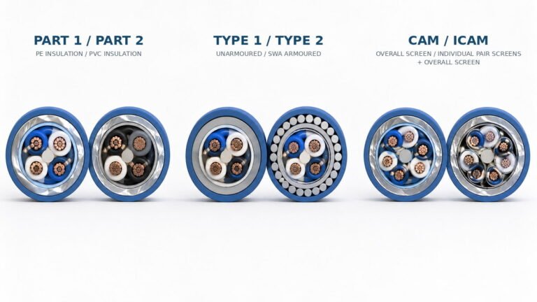 Auswahl von PAS 5308- und BS 5308-Instrumentierungskabeln: Part, Type und Schirmung im Vergleich