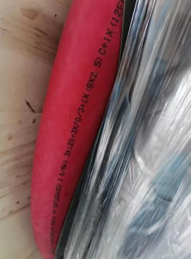 Sheath print on the delivered reeling cable showing construction and 24FO fiber count