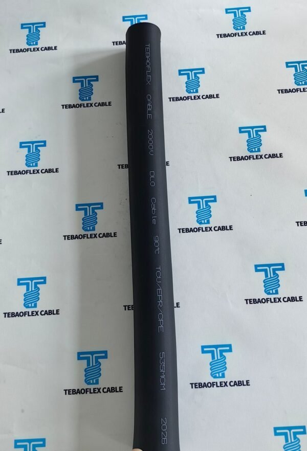 TEBAOFLEX DLO cable jacket print: 2000V DLO Cable 90°C TCU/EPR/CPE 535MCM