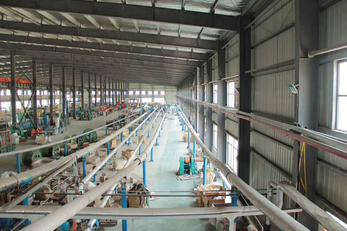 Wide view of the TEBAOFLEX cable production floor