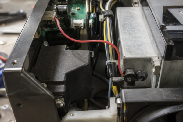 UL 10485 application illustration Illustrative UL 10485 insulated lead routed inside industrial equipment