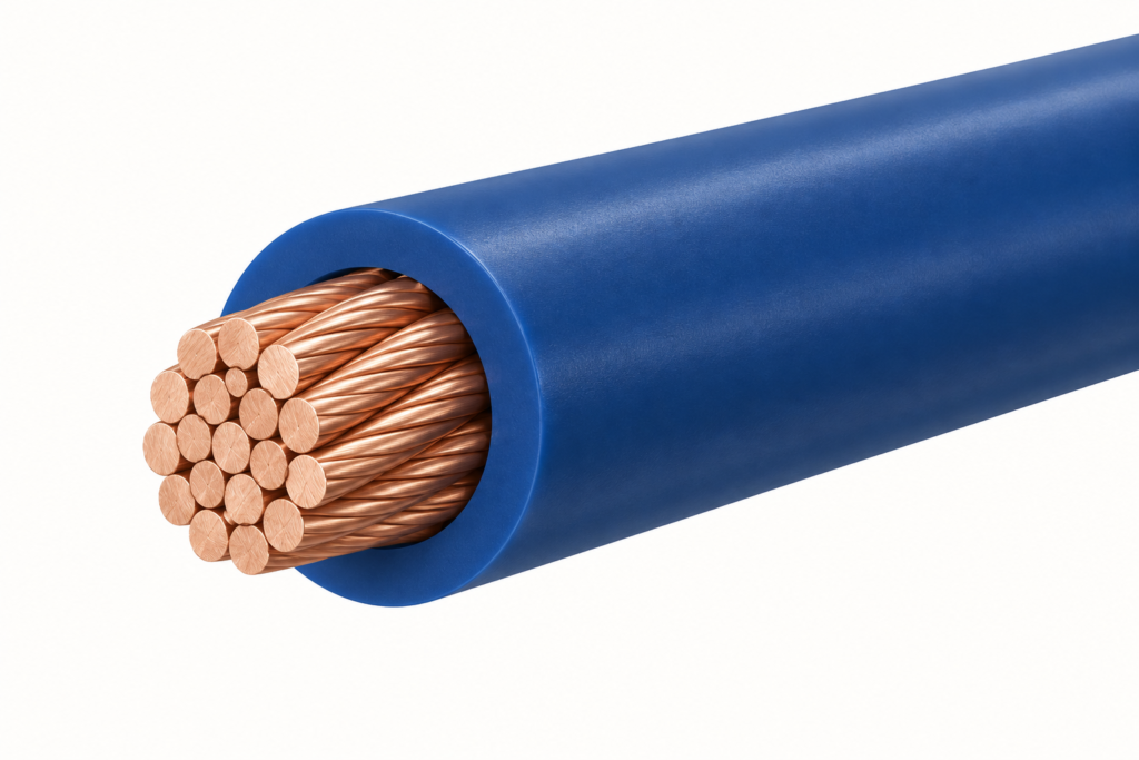 Mặt cắt minh họa ruột dẫn và lớp cách điện của UL 1056