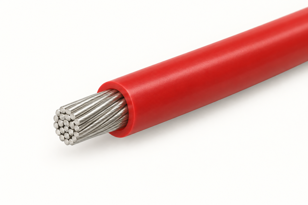 Mặt cắt minh họa ruột dẫn và lớp cách điện của UL 1813