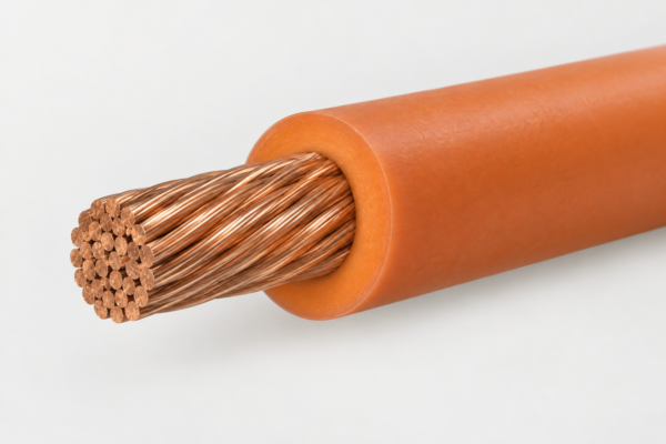 UL 3123 construction illustration Illustrative UL 3123 single-core conductor and insulation construction cutaway