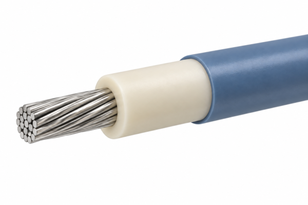 UL 3232 construction illustration Illustrative UL 3232 single-core conductor and insulation construction cutaway