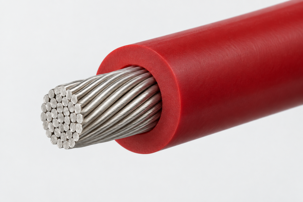 Illustrative UL 3257 single-core conductor and insulation construction cutaway
