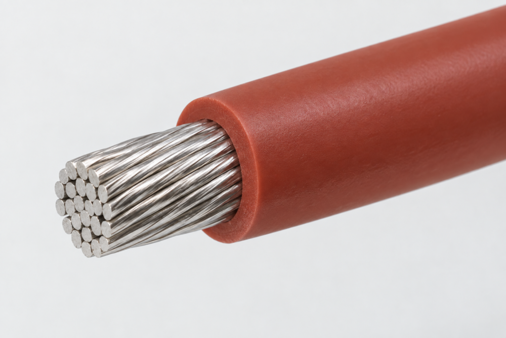 Illustrative UL 3644 single-core conductor and insulation construction cutaway