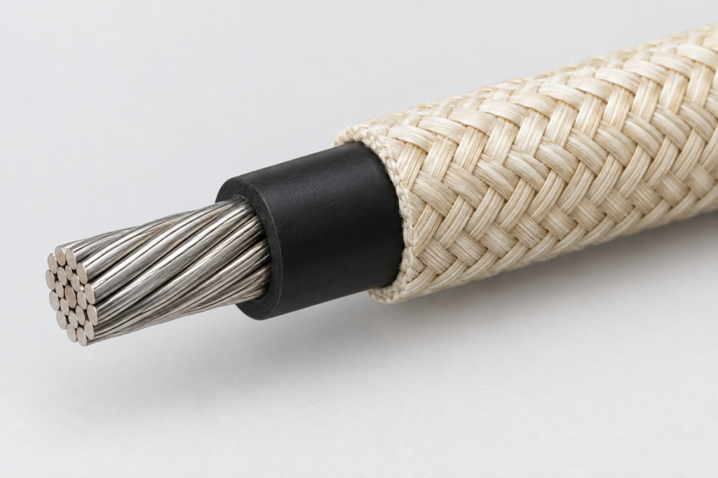 Illustrative UL 3645 single-core conductor and insulation construction cutaway