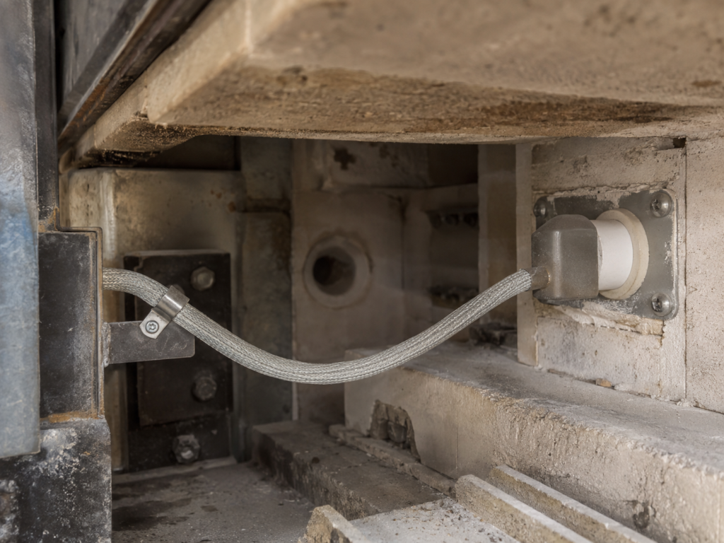 Illustrative UL 5390 insulated lead routed inside industrial equipment